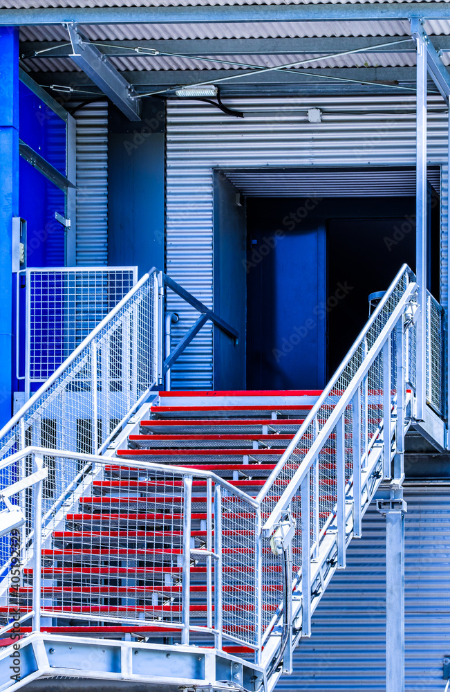 Sticker modern steps at a building