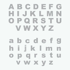 Finger print texture alphabet elements. Set of geometric graphic elements design 