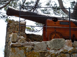 An old cannon in a Spanish fortress.