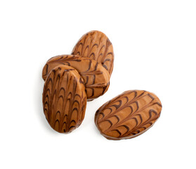 Oval Shortbread Biscuit Coated in Milk and Dark Chocolate