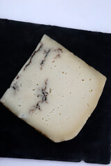 pecorino with  truffle and cheese rosettes as delicatessen gourmet food