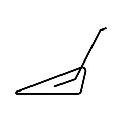 Simple vector icon on the theme of snow removal. The hand scraper shovel icon is presented
