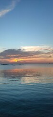 sunset over the sea