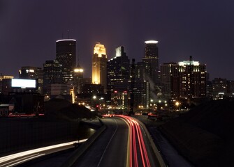 Minneapolis night skyline 