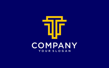 Alphabet letter T vector logo icon sign design template