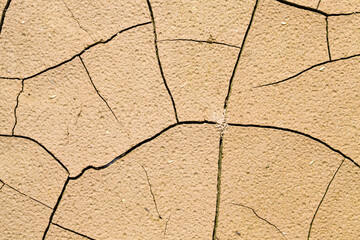 cracked soil in agricultural field