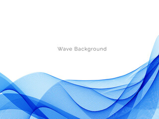 Abstract blue modern wave design background
