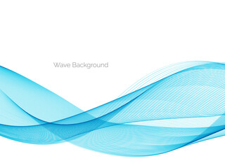 Abstract smooth stylish blue wave background