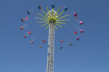Carousel at fun fair Knabenschiessen, Zurich, Switzerland.