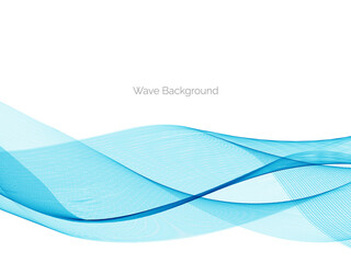 Abstract smooth stylish blue wave background