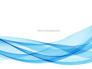Abstract smooth stylish blue wave background