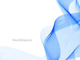 Abstract blue modern wave design background