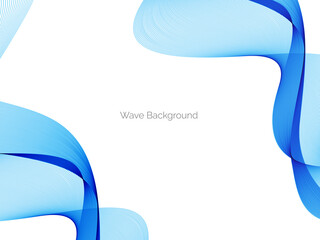 Abstract smooth stylish blue wave background