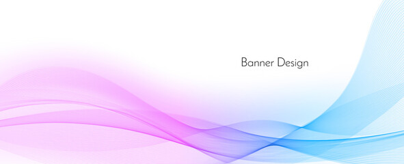 Abstract decorative wave banner modern design vector background