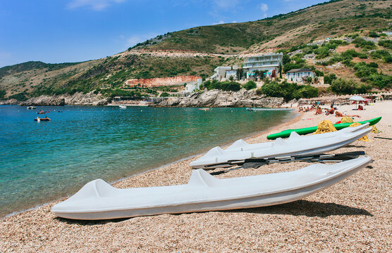 boats on the beach