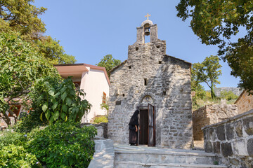 Fototapeta na wymiar Church of St. Dmitry. Voynich Convent on Mount Chelobrdo. Montenegro.