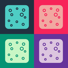 Pop art Beer bubbles icon isolated on color background. Vector.