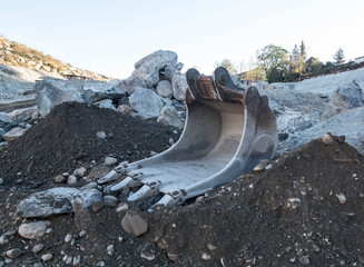 Excavator at a construction site