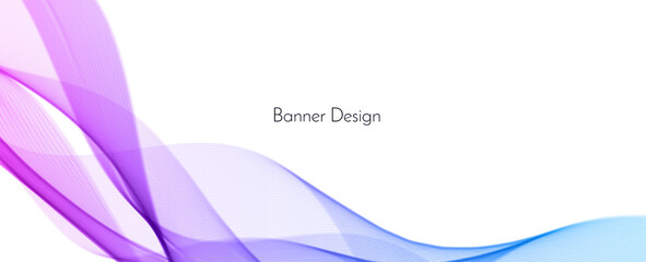 Abstract decorative wave banner modern design vector background