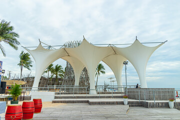 Naklejka premium View of beautiful sunset in Phu Quoc beach, Vietnam.