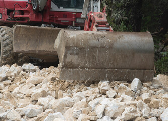Excavator at a construction site