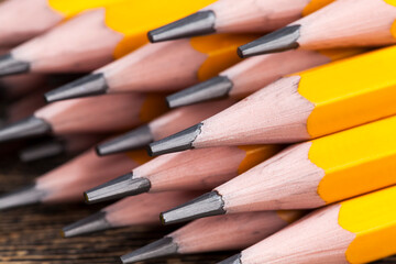 ordinary yellow wooden pencil