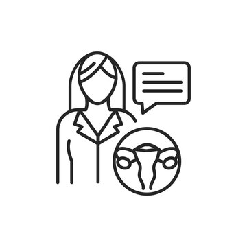woman doctor uterus consultation icon clip art preview