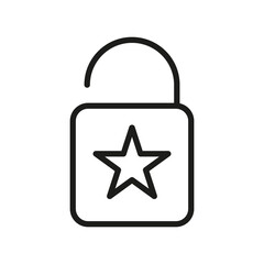 Lock Outline Vector Icon. Modern Style, Premium Quality.