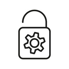Lock Outline Vector Icon. Modern Style, Premium Quality.