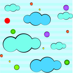 clouds on a blue background