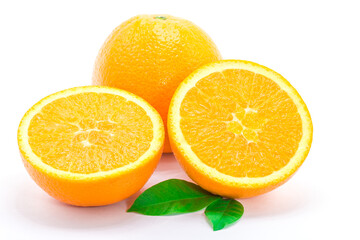Orange fruit isolated on white background
