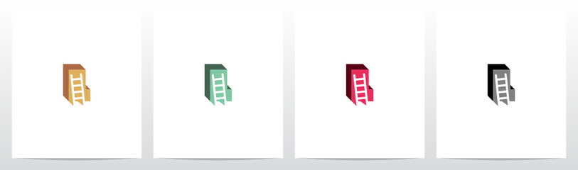  Ladder On Letter Logo Design L © recehan