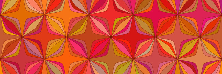 Abstract geometric pattern long banner, Shades of red colorful repetitive pattern web header