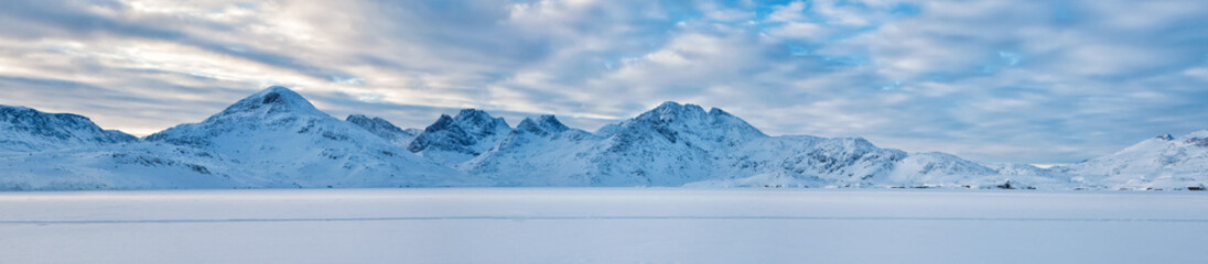 Fototapeta na wymiar Artic winter scene - banner background image