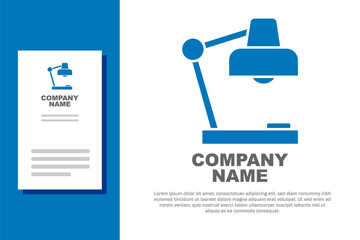 Blue Table lamp icon isolated on white background. Desk lamp. Logo design template element. Vector.