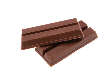 chocolate candy with crispy waffles isolated