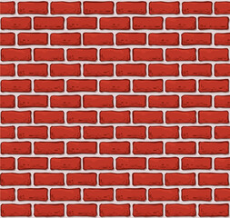 Vector seamless brick wall. Realistic color stone texture. Decorative pattern for interior loft style. Template design of clay brick wall texture