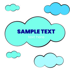 cloud computing concept on blue background