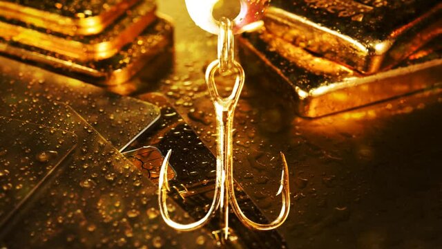 energy gold hook a stream of luminous particles, a cycle of a stream of luminous particles. light effects moving and flexible lines in abstract style. profit energy meditation