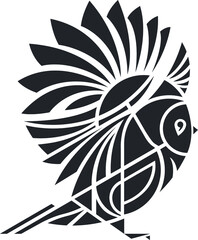 Maori styled owl vector illustration. Tribal tattoo, graphic design