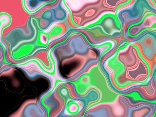 Pink green dark, glass abstract background with circles