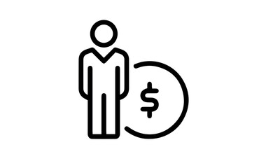 business icon vector design black and white 