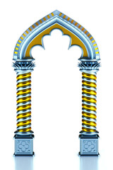 Ancient greek column 3d render.