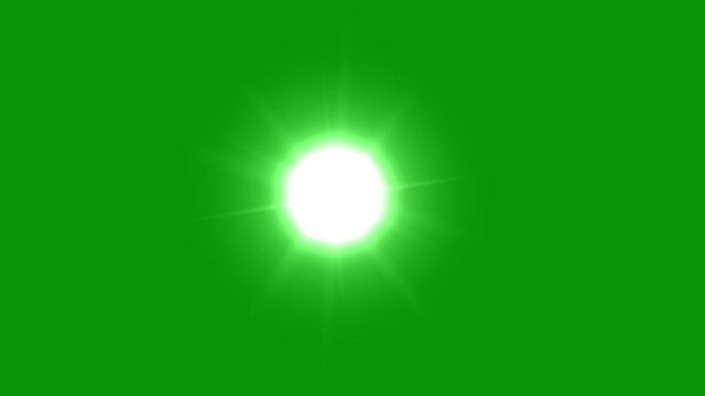 Shining star motion graphics with green screen background