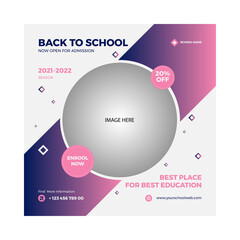 Social Media Banner, School Admission Banner