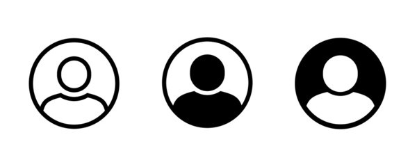 User name Icon Set Men, Women id icon business icons isolated on white, Admin, people icons