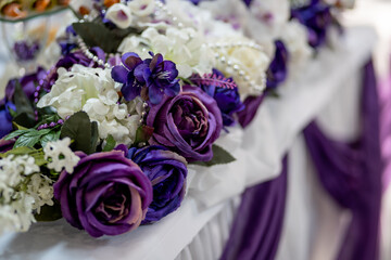 composition of artificial flowers