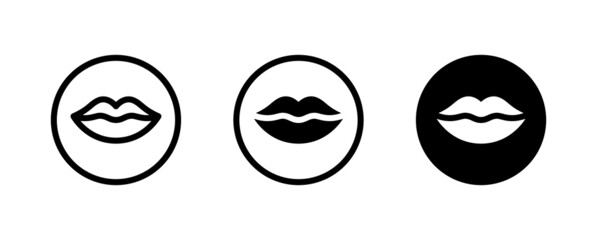 lips, lip love icon illustration isolated vector sign symbol  Valentine's Day, Kiss, Mouth 