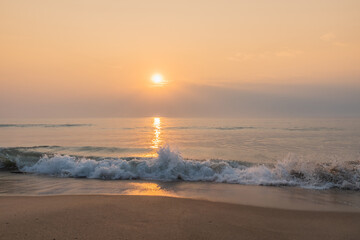 Morning at the beach in southern Thailand.