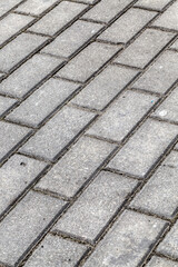 close-up of the road for pedestrians and cars